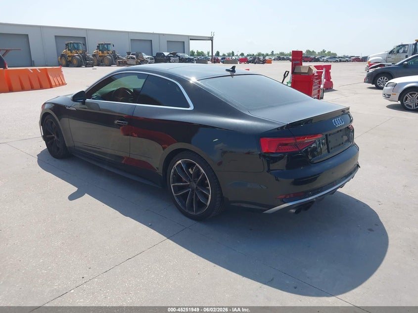 2018 Audi S5 VIN WAUP4AF57JA002929 IAAI salvage auction — RIGHT REAR, Original (Texas), sold $15,100 on 2026-07-15 (photo 3)
