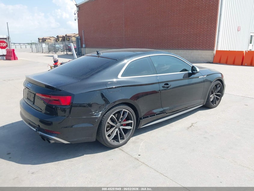 2018 Audi S5 VIN WAUP4AF57JA002929 IAAI salvage auction — RIGHT REAR, Original (Texas), sold $15,100 on 2026-07-15 (photo 4)