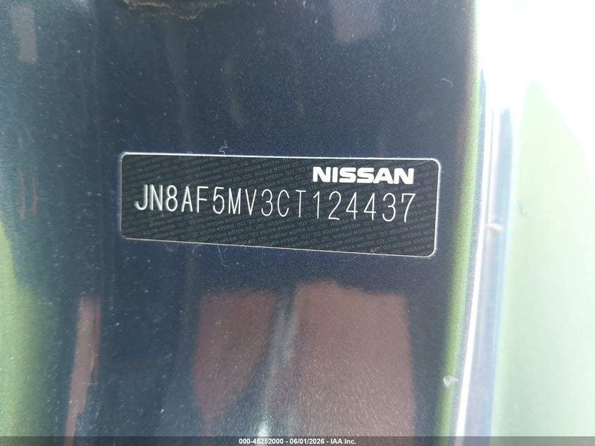 2012 Nissan Juke VIN JN8AF5MV3CT124437 IAAI salvage auction — NORMAL WEAR, Clear (Illinois), sold $25 on 2026-07-28 (photo 9)