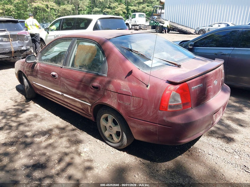 2002 Kia Spectra VIN KNAFB161725087408 IAAI salvage auction — NORMAL WEAR, Clear (Virginia), sold $225 on 2026-07-09 (photo 3)