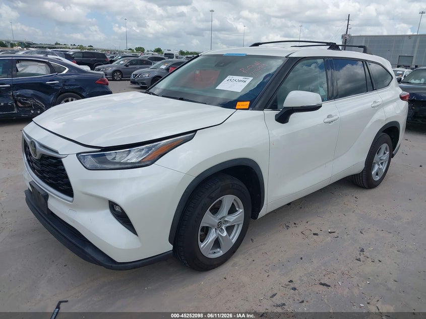 2020 Toyota Highlander VIN 5TDZZRAH9LS503677 IAAI salvage auction — FRONT END, Salvage (California), sold $9,800 on 2026-07-09 (photo 2)
