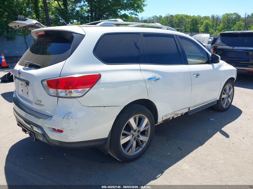2013 Nissan Pathfinder VIN 5N1AR2MM8DC666462 IAAI salvage auction — FRONT END, Salvage Title, sold $450 on 2026-07-09 (photo 4)