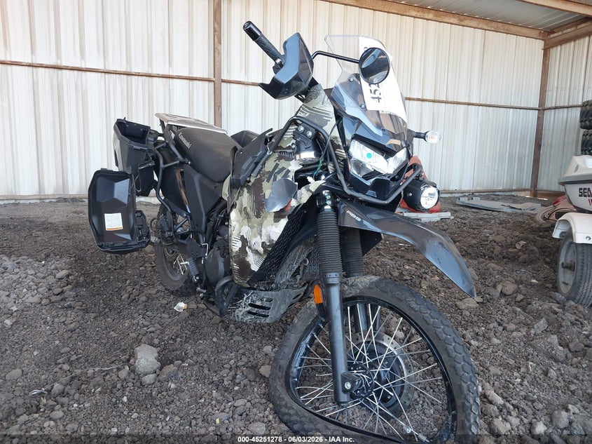 2026 Kawasaki Klr 650 VIN ML5KLEH15TDA41034 IAAI salvage auction — FRONT END, Salvage (Ohio), sold $875 on 2026-07-28 (photo 1)