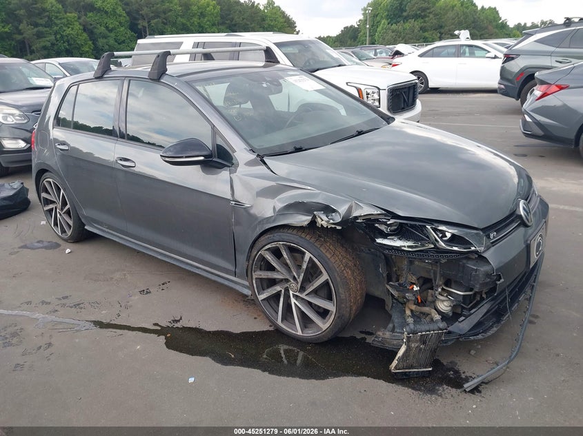 2018 Volkswagen Golf r VIN WVWUF7AU5JW055827 IAAI salvage auction — RIGHT FRONT, Salvage Title, sold $7,700 on 2026-07-15 (photo 1)