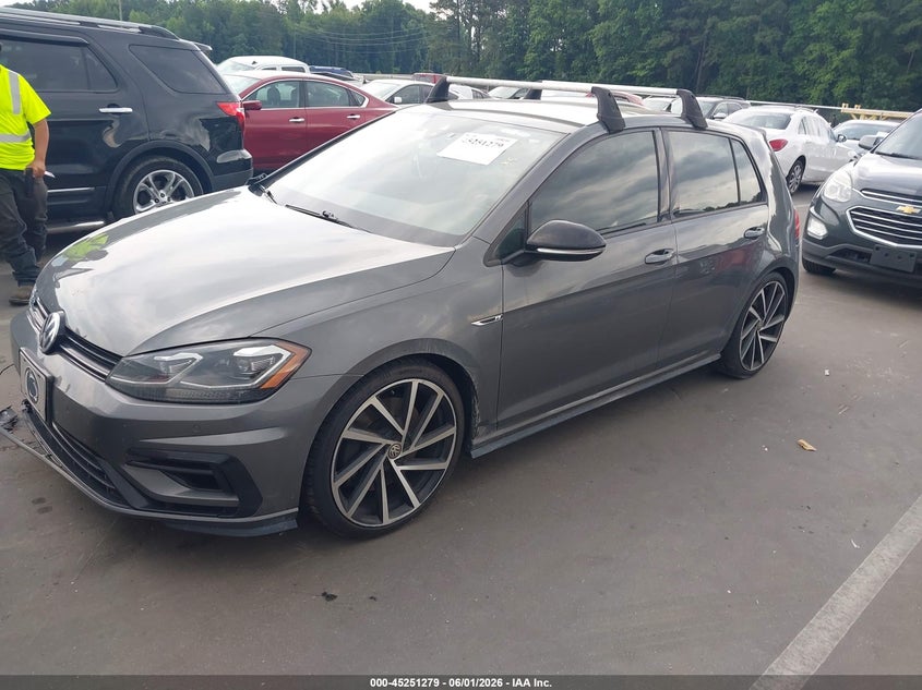 2018 Volkswagen Golf r VIN WVWUF7AU5JW055827 IAAI salvage auction — RIGHT FRONT, Salvage Title, sold $7,700 on 2026-07-15 (photo 2)