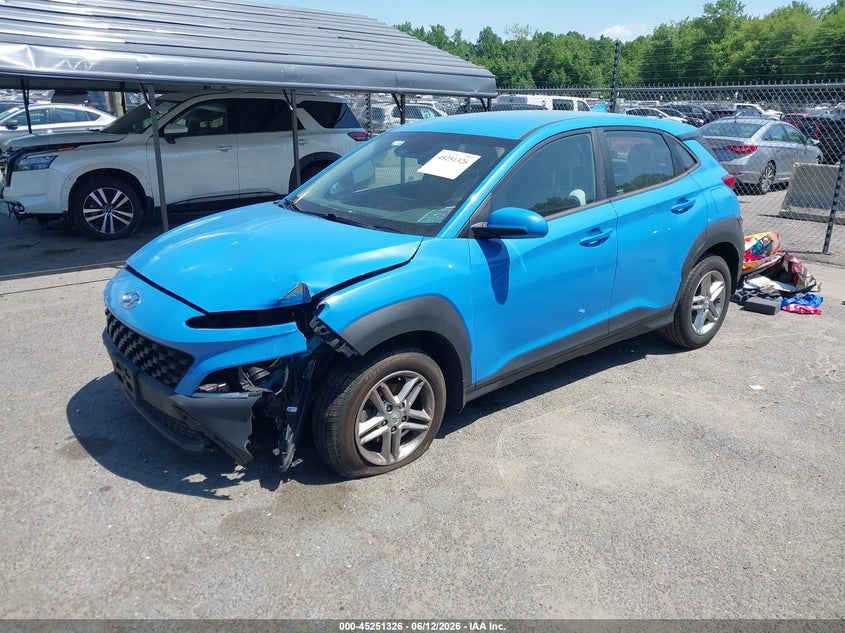 2022 Hyundai Kona VIN KM8K2CAB5NU780349 IAAI salvage auction — LEFT FRONT, Salvage Title, sold $525 on 2026-07-23 (photo 2)