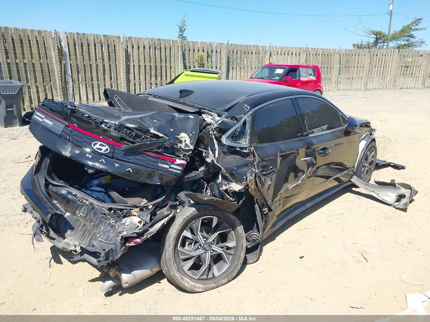 2024 Hyundai Sonata VIN KMHL64JAXRA370143 IAAI salvage auction — REAR END, Salvage Title, sold $2,150 on 2026-07-20 (photo 4)