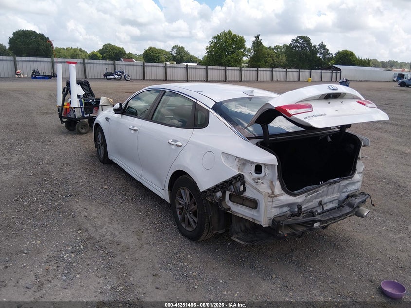 2020 Kia Optima VIN 5XXGT4L38LG417792 IAAI salvage auction — REAR END, Salvage Title, sold $1,850 on 2026-07-22 (photo 3)