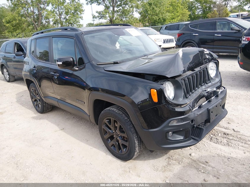 2017 Jeep Renegade VIN ZACCJBBB1HPF97735 IAAI salvage auction — FRONT END, Salvage Title, sold $1,100 on 2026-07-14 (photo 1)