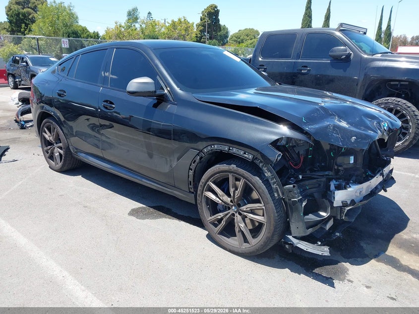 2023 BMW X6 VIN 5UXCY8C01P9P14241 IAAI salvage auction — FRONT END, Salvage Title, sold $30,400 on 2026-07-06 (photo 1)