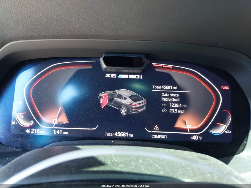 2023 BMW X6 VIN 5UXCY8C01P9P14241 IAAI salvage auction — FRONT END, Salvage Title, sold $30,400 on 2026-07-06 (photo 7)