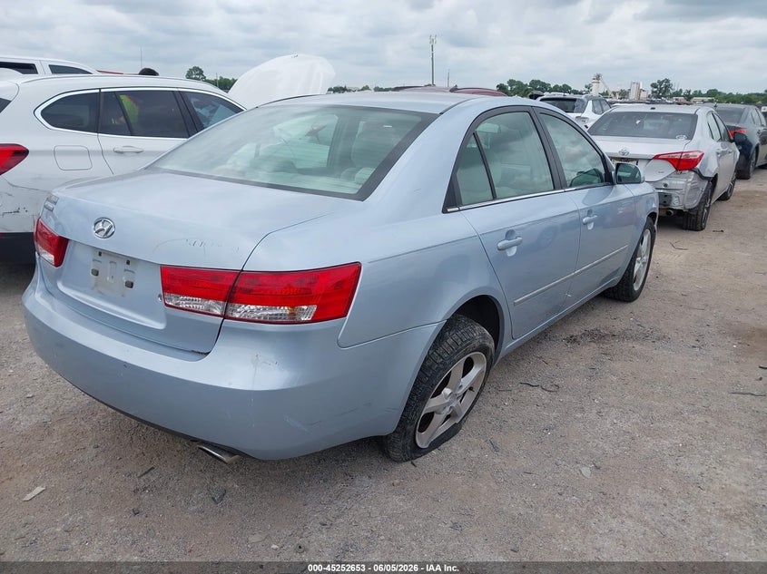 2007 Hyundai Sonata VIN 5NPEU46F27H213655 IAAI salvage auction — SIDE, Salvage (Texas), sold $250 on 2026-07-11 (photo 4)