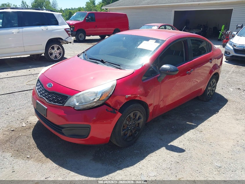 2013 Kia Rio VIN KNADM4A35D6106790 IAAI salvage auction — LEFT SIDE, Salvage Title, sold $325 on 2026-07-06 (photo 2)