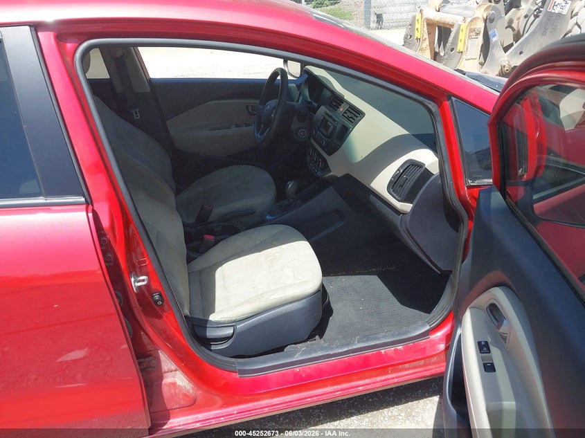 2013 Kia Rio VIN KNADM4A35D6106790 IAAI salvage auction — LEFT SIDE, Salvage Title, sold $325 on 2026-07-06 (photo 5)