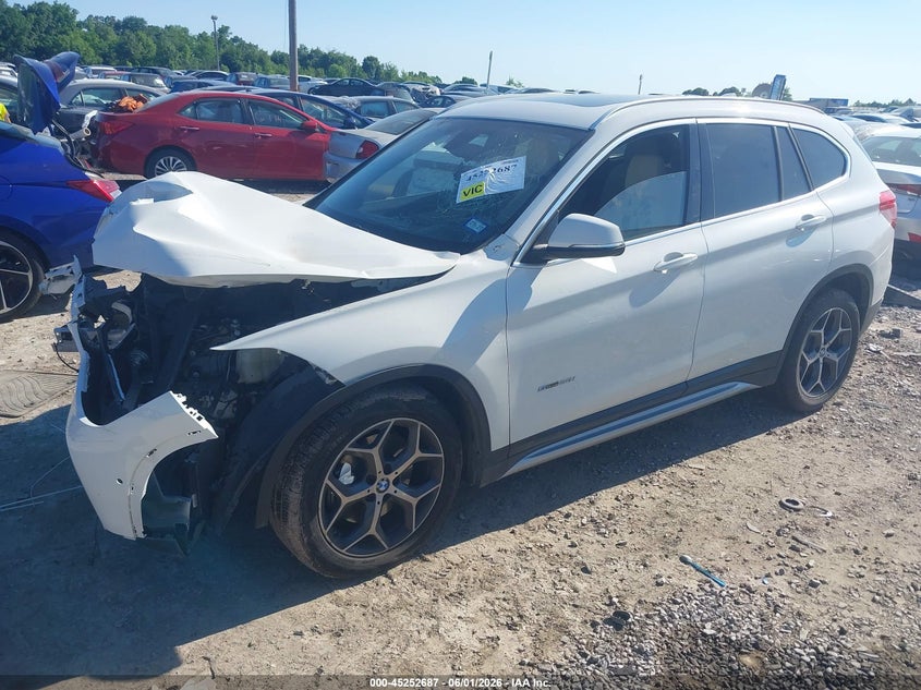 2017 BMW X1 VIN WBXHU7C34H5H34134 IAAI salvage auction — FRONT END, Salvage Title, sold $900 on 2026-07-29 (photo 2)
