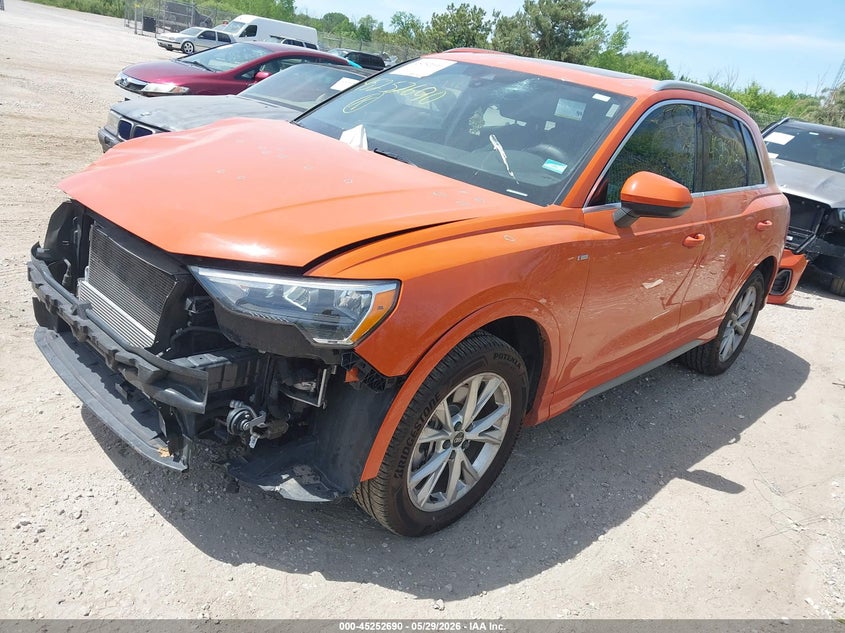 2022 Audi Q3 VIN WA1DECF33N1149259 IAAI salvage auction — FRONT END, Salvage Title, sold $7,200 on 2026-07-28 (photo 2)