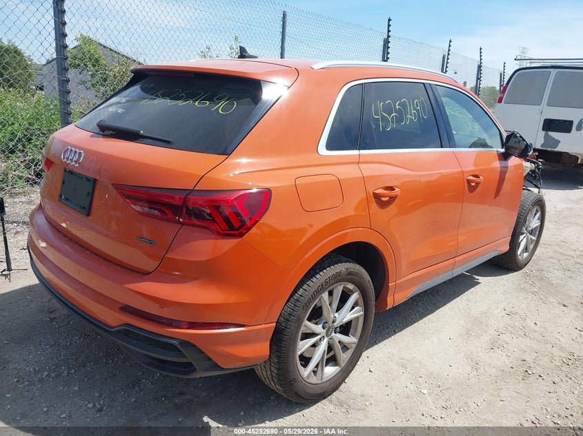 2022 Audi Q3 VIN WA1DECF33N1149259 IAAI salvage auction — FRONT END, Salvage Title, sold $7,200 on 2026-07-28 (photo 4)