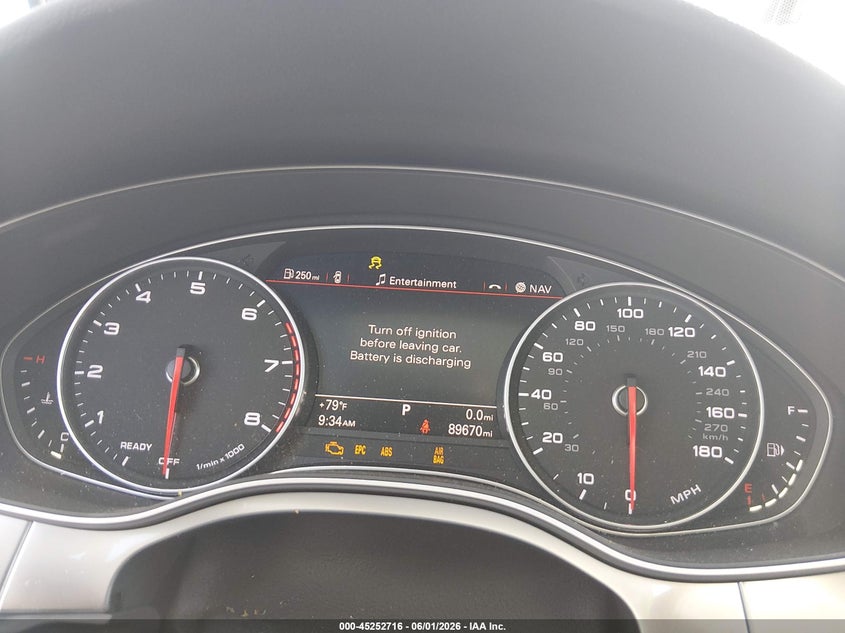 2016 Audi A6 VIN WAUFGAFC0GN004430 IAAI salvage auction — FRONT END, Salvage Title, sold $1,700 on 2026-07-13 (photo 7)
