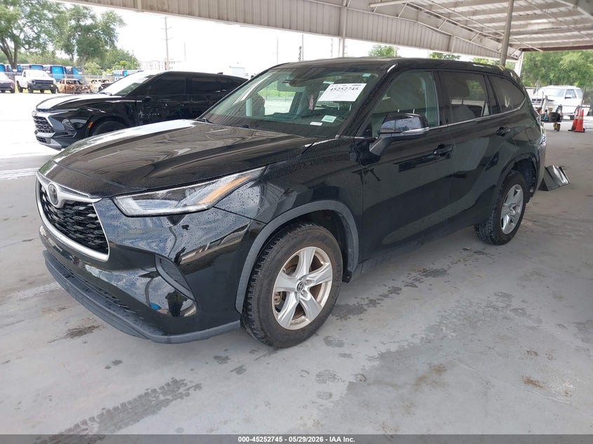 2021 Toyota Highlander VIN 5TDCZRAH6MS516328 IAAI salvage auction — REAR END, Salvage Title, sold $9,400 on 2026-07-22 (photo 2)