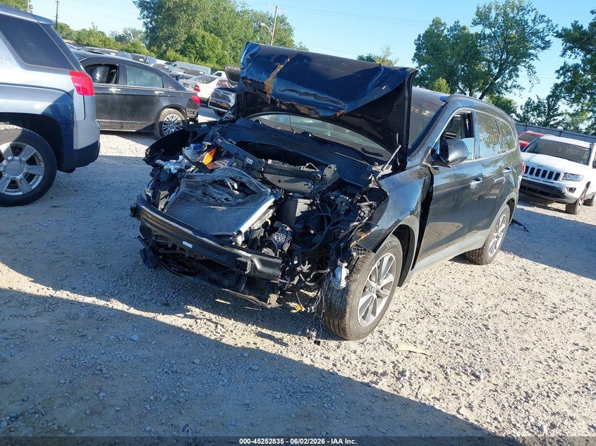 2017 Hyundai Santa fe VIN KM8SMDHF5HU216018 IAAI salvage auction — FRONT END, Salvage Title, sold $600 on 2026-07-23 (photo 2)