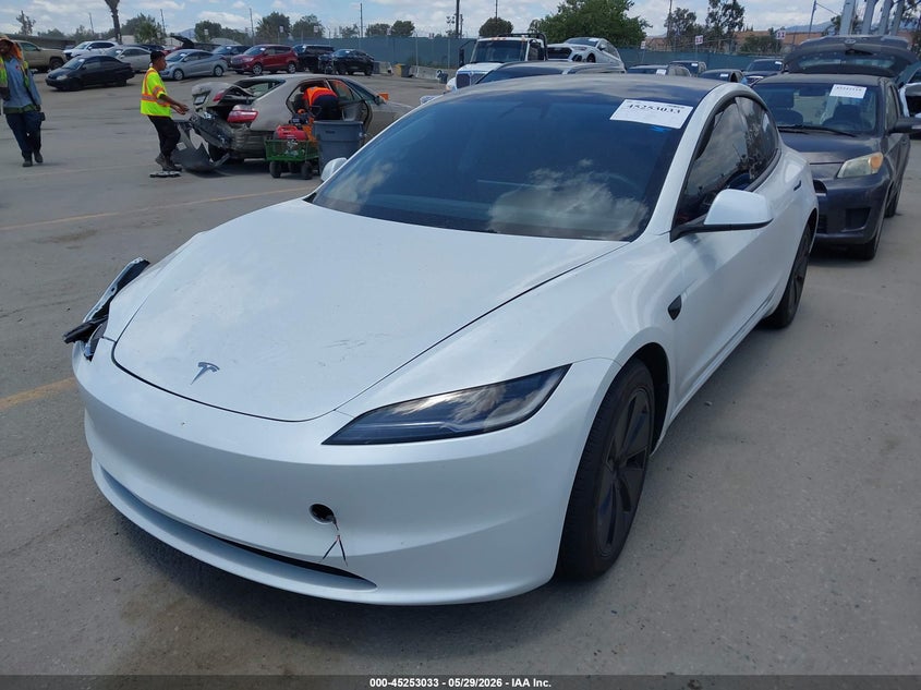 2024 Tesla Model 3 VIN 5YJ3E1EB4RF739806 IAAI salvage auction — RIGHT FRONT, Salvage Title, sold $14,600 on 2026-08-01 (photo 2)