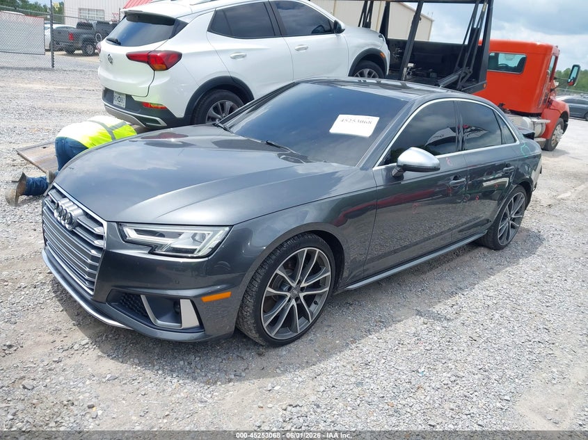 2019 Audi S4 VIN WAUB4AF46KA006019 IAAI salvage auction — REAR END, Salvage Title, sold $8,200 on 2026-08-28 (photo 2)