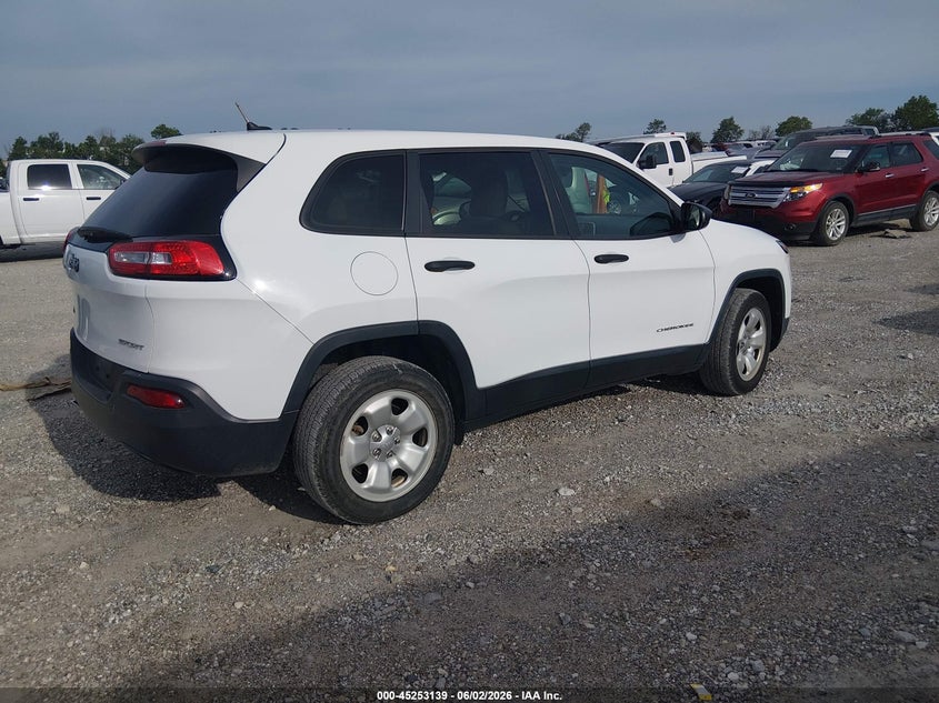 2016 Jeep Cherokee VIN 1C4PJMAB1GW313925 IAAI salvage auction — REAR END, Sf97 (Missouri), sold $10,550 on 2026-07-09 (photo 4)