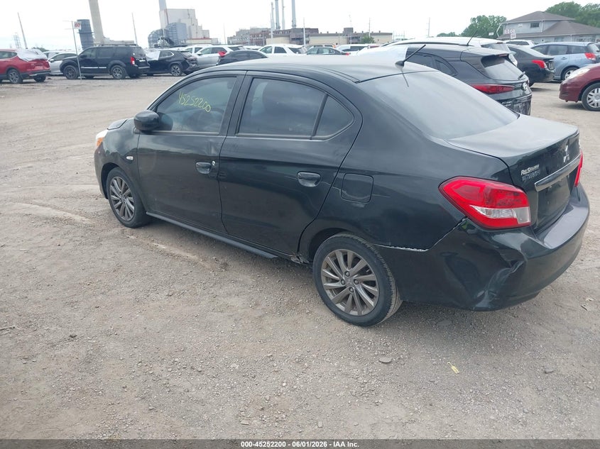 2019 Mitsubishi Mirage VIN ML32F3FJXKHF08382 IAAI salvage auction — FRONT & REAR, Clear (Indiana), sold $1,600 on 2026-07-08 (photo 3)