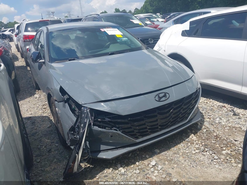 2021 Hyundai Elantra VIN KMHLM4AG8MU140845 IAAI salvage auction — RIGHT FRONT, Salvage (Georgia), sold $4,350 on 2026-07-22 (photo 1)