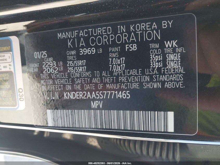 2025 Kia Seltos VIN KNDER2AA5S7771465 IAAI salvage auction — REAR END, Salvage Title, sold $7,500 on 2026-07-14 (photo 9)