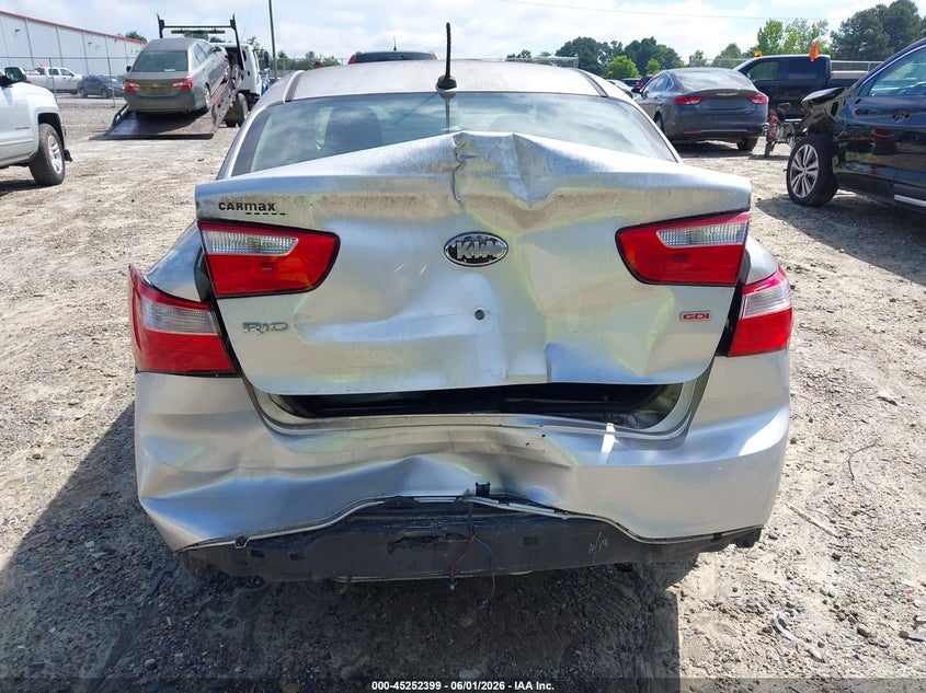 2013 Kia Rio VIN KNADM4A34D6209859 IAAI salvage auction — REAR END, Salvage Title, sold $750 on 2026-07-16 (photo 6)