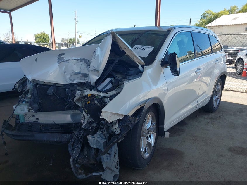 2014 Toyota Highlander VIN 5TDYKRFH2ES010693 IAAI salvage auction — FRONT END, Salvage Title, sold $2,600 on 2026-07-07 (photo 2)