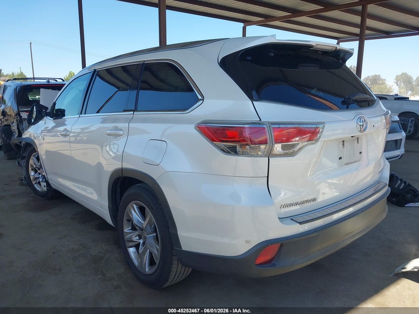 2014 Toyota Highlander VIN 5TDYKRFH2ES010693 IAAI salvage auction — FRONT END, Salvage Title, sold $2,600 on 2026-07-07 (photo 3)