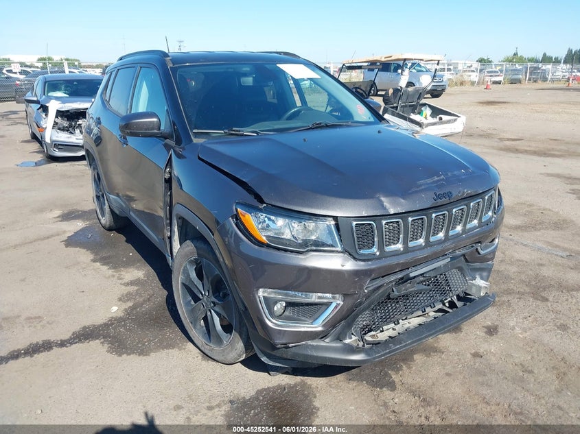 2019 Jeep Compass VIN 3C4NJCBB3KT726928 IAAI salvage auction — REAR END, Salvage Title, sold $1,900 on 2026-07-22 (photo 1)