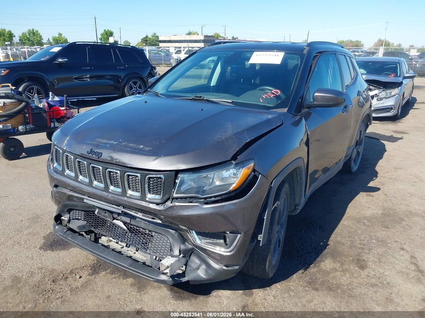 2019 Jeep Compass VIN 3C4NJCBB3KT726928 IAAI salvage auction — REAR END, Salvage Title, sold $1,900 on 2026-07-22 (photo 2)