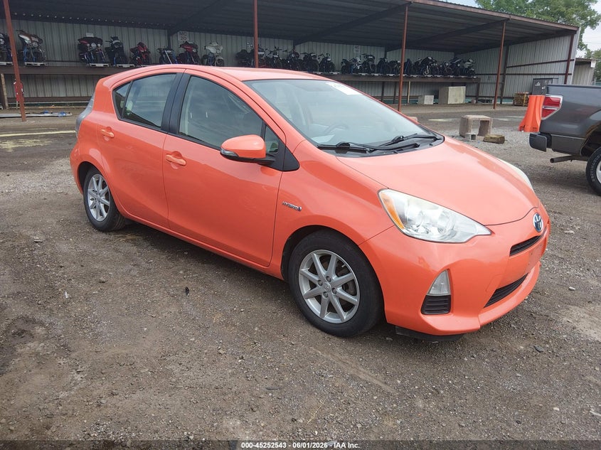 2012 Toyota Prius c VIN JTDKDTB31C1022660 IAAI salvage auction — RIGHT REAR, Salvage Title, sold $1,250 on 2026-07-29 (photo 1)