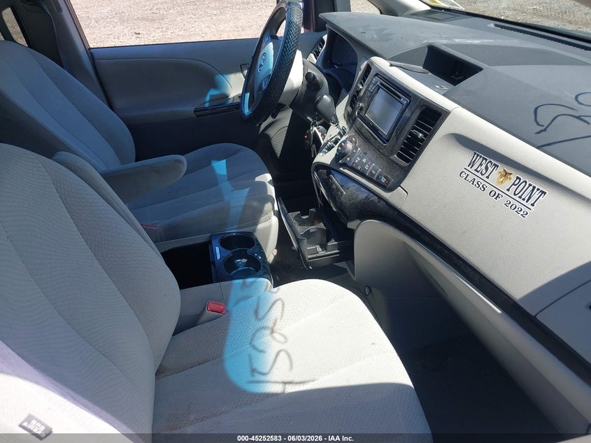 2013 Toyota Sienna VIN 5TDKK3DC1DS326028 IAAI salvage auction — FRONT & REAR, Salvage Title, sold $1,125 on 2026-07-14 (photo 5)