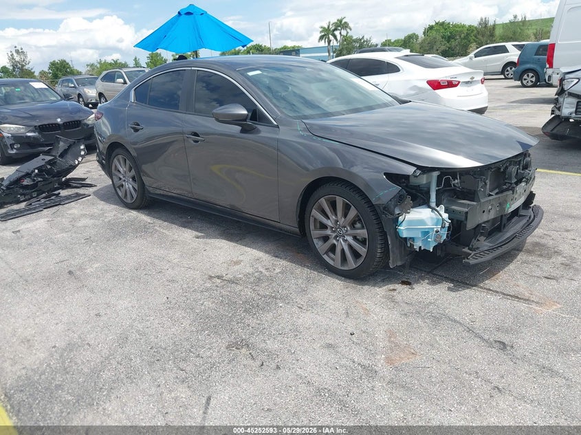 2021 Mazda 3 VIN JM1BPABL0M1338726 IAAI salvage auction — LEFT FRONT, Salvage Title, sold $5,100 on 2026-07-09 (photo 1)