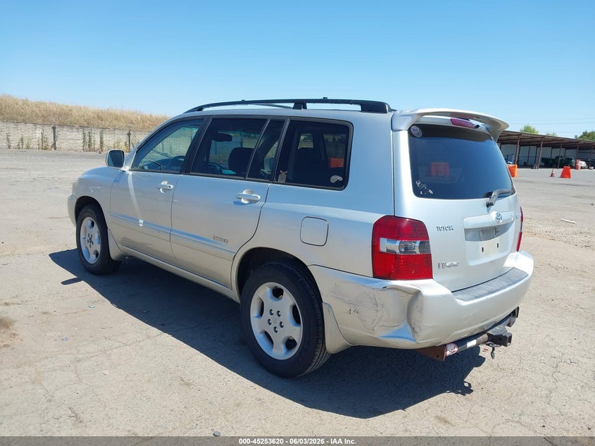 2006 Toyota Highlander VIN JTEEP21A260164374 IAAI salvage auction — NORMAL WEAR, Clear - Dealer Only (California), sold $825 on 2026-07-15 (photo 3)
