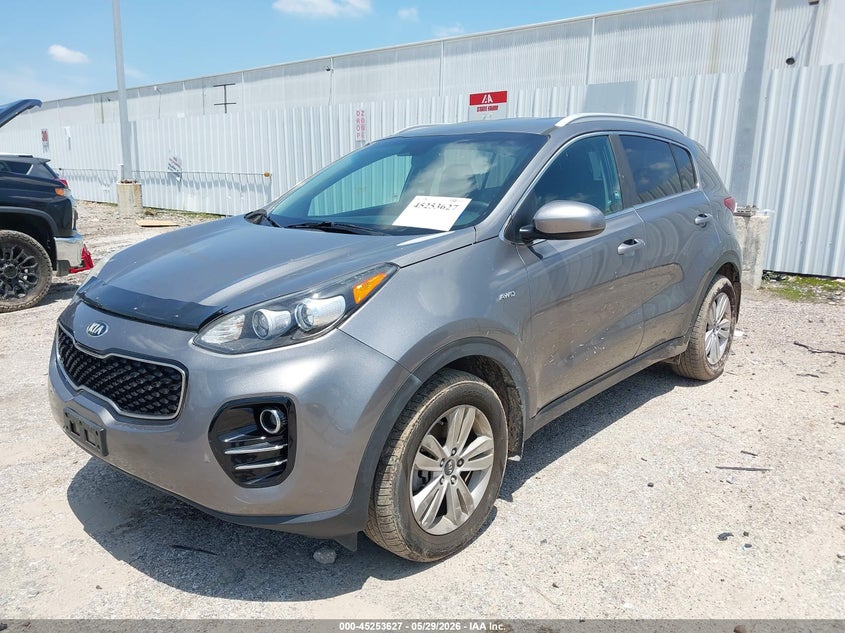 2017 Kia Sportage VIN KNDPMCAC3H7171356 IAAI salvage auction — WATER/FLOOD, Salvage Title, sold $3,050 on 2026-07-09 (photo 2)