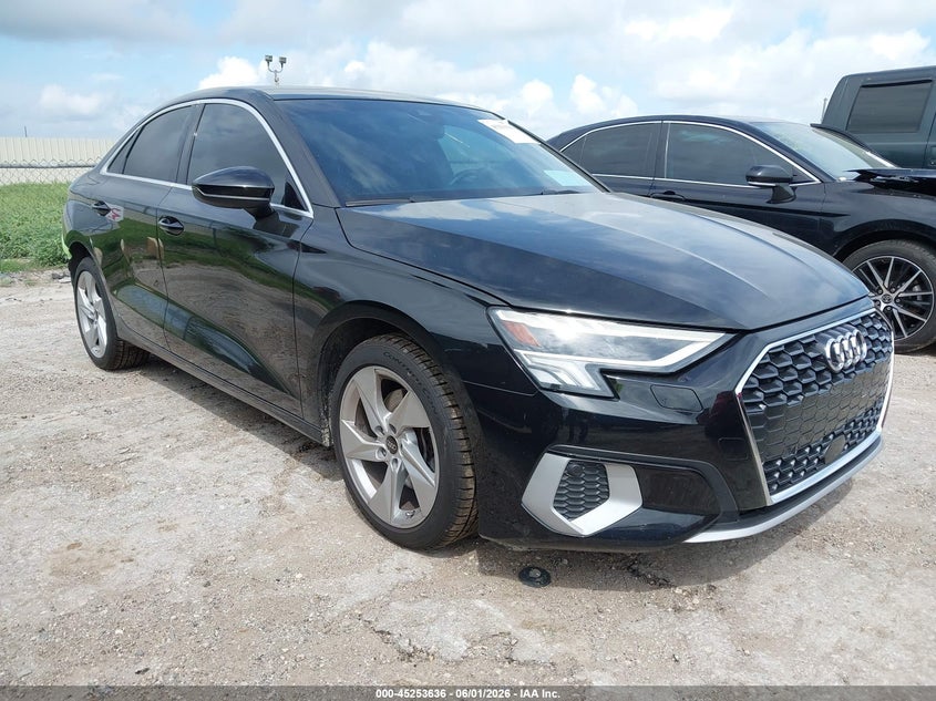 2023 Audi A3 VIN WAUAUDGY4PA035833 IAAI salvage auction — REAR END, Salvage Title, sold $6,600 on 2026-07-31 (photo 1)