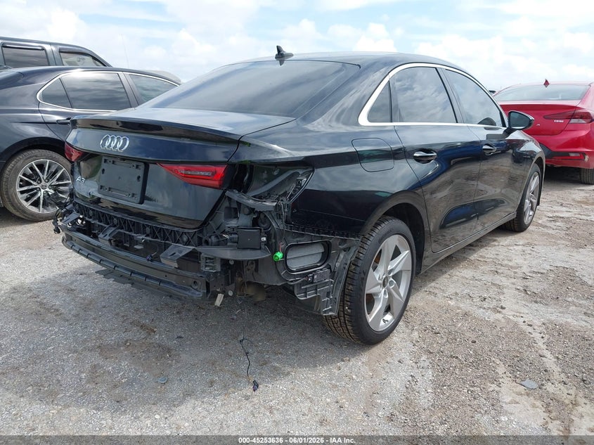 2023 Audi A3 VIN WAUAUDGY4PA035833 IAAI salvage auction — REAR END, Salvage Title, sold $6,600 on 2026-07-31 (photo 4)