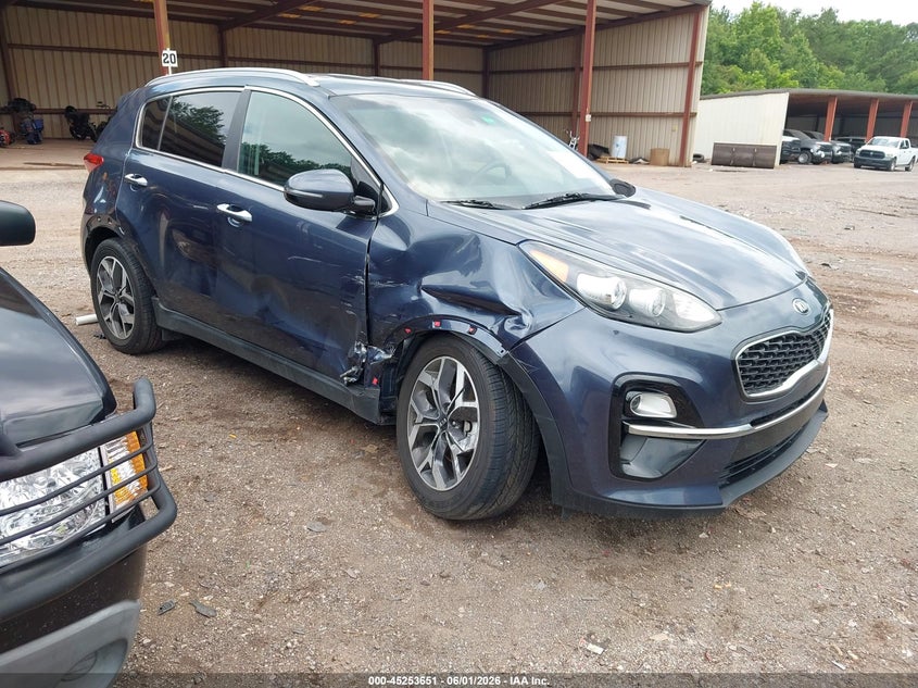 2020 Kia Sportage VIN KNDPN3AC1L7633404 IAAI salvage auction — SIDE, Salvage Title, sold $4,750 on 2026-07-28 (photo 1)
