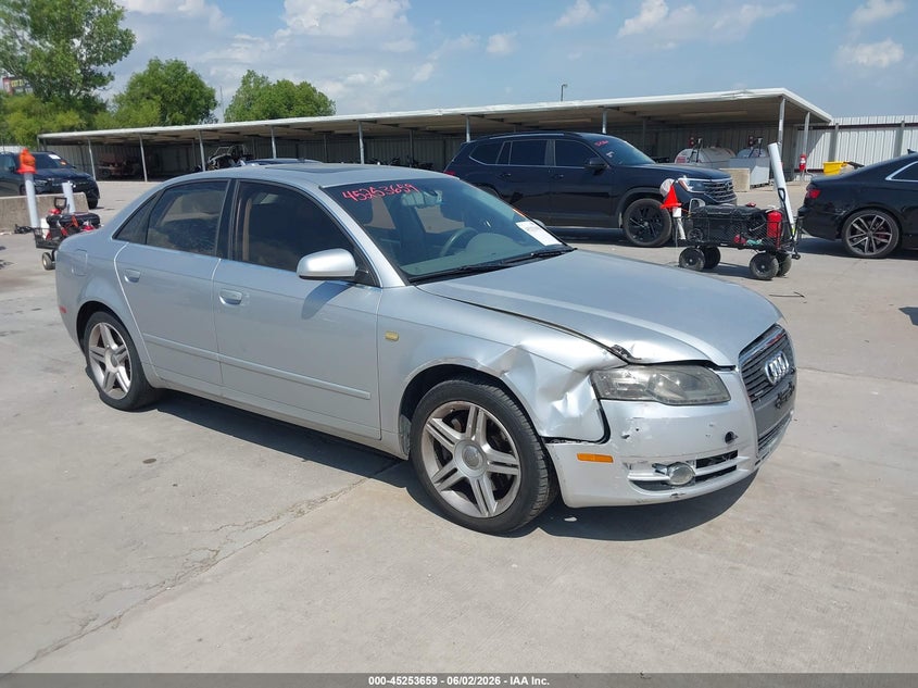 2006 Audi A4 VIN WAUDF78E36A126829 IAAI salvage auction — FRONT END, Original (Texas), sold $450 on 2026-07-08 (photo 1)