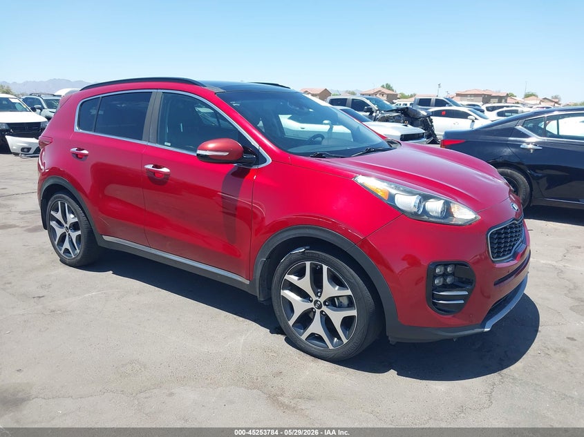 2019 Kia Sportage VIN KNDPR3A69K7625922 IAAI salvage auction — LEFT FRONT, Salvage Title, sold $3,400 on 2026-07-07 (photo 1)
