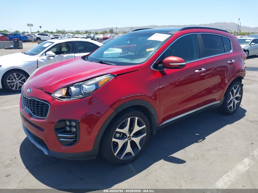 2019 Kia Sportage VIN KNDPR3A69K7625922 IAAI salvage auction — LEFT FRONT, Salvage Title, sold $3,400 on 2026-07-07 (photo 2)