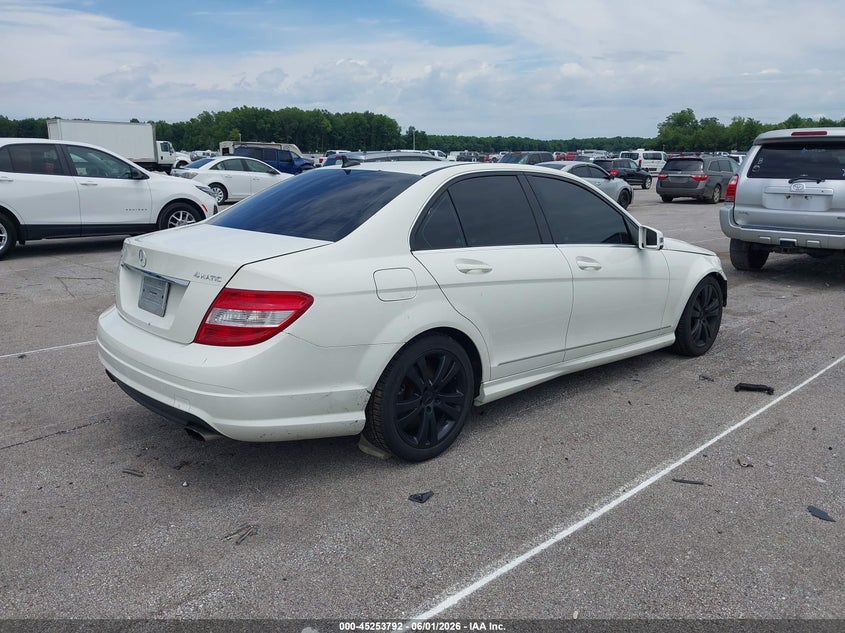 2011 Mercedes-benz C class VIN WDDGF8BB8BR134771 IAAI salvage auction — WATER/FLOOD, Salvage (Indiana), sold $750 on 2026-08-20 (photo 4)