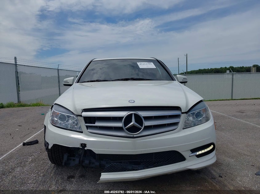 2011 Mercedes-benz C class VIN WDDGF8BB8BR134771 IAAI salvage auction — WATER/FLOOD, Salvage (Indiana), sold $750 on 2026-08-20 (photo 6)