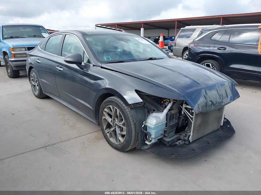 2020 Hyundai Sonata VIN 5NPEF4JA9LH001772 IAAI salvage auction — FRONT END, Salvage Title, sold $975 on 2026-07-28 (photo 1)