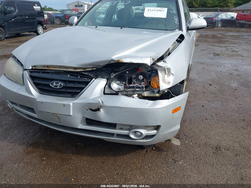 2006 Hyundai Elantra VIN KMHDN46D66U232068 IAAI salvage auction — FRONT END, Clear (Indiana), sold $225 on 2026-07-07 (photo 6)